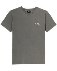 A.P.C. - Logo Printed Crewneck T-Shirt - Lyst