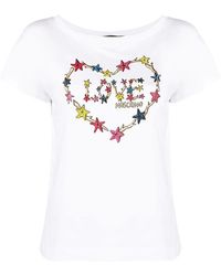 Moschino - T-Shirt With Round Neck And Short Sleeves - Lyst