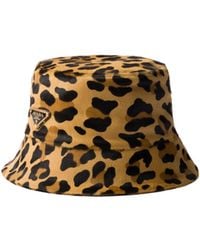 Prada - Leopard-Printed Bucket Hat - Lyst