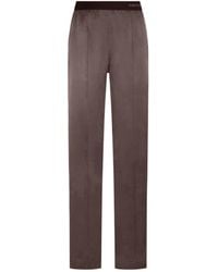 Tom Ford - Stretch Satin Wide-Leg Pants - Lyst