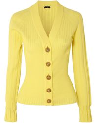 Balmain - Button-Down V-Neck Lightweight Knit Cardigan - Lyst