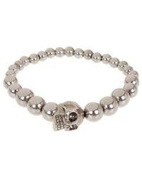McQueen - Skull Beaded Embellished Bracelet - Lyst