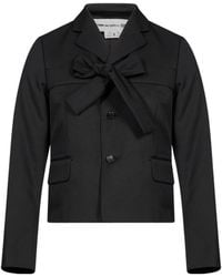 Comme des Garçons - Comme Des Garçons Single Breasted Bow-Detailed Jacket - Lyst