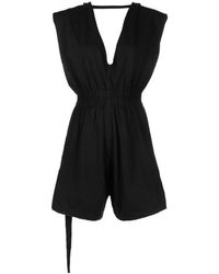 Rick Owens - V-Neck Short Playsuit - Lyst