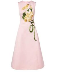 Leo - Floral-Appliqué Cocktail Dress - Lyst