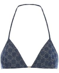 Gucci - Gg Denim Jacquard Top - Lyst