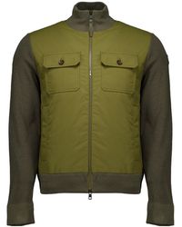 Moncler - Panelled Zip-Up Sweater - Lyst