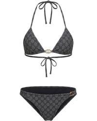 Gucci - Printed Gg Stretch Jersey Bikini - Lyst