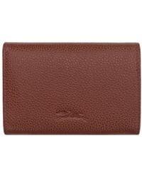 Longchamp - Compact Leather Wallet - Lyst