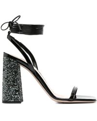 Miu Miu - Glitter-Heel Sandals - Lyst