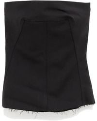 Rick Owens - Top Bustier Noir - Lyst