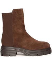 Stuart Weitzman - Round Toe Ankle Boots - Lyst