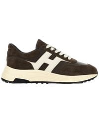 Hogan - Coffee Leather Sneakers With Memory Foam Insole - Lyst