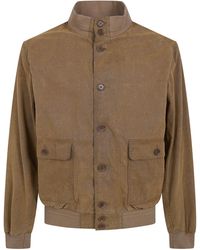 Aspesi - Stand-Up Collar Long-Sleeved Casual Jacket - Lyst