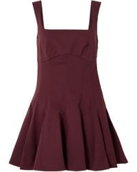 Jonathan Simkhai - Emslie Paneled Pleated Cotton-Blend Mini Dress - Lyst