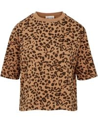 Semicouture - Animal-Print T-Shirt - Lyst