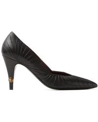 Versace - Gianni Pleated Heeled Pumps - Lyst