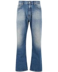 MM6 by Maison Margiela - Logo Patch Straight-Leg Jeans - Lyst