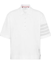 Thom Browne - 4-Bar Jersey Polo Top - Lyst