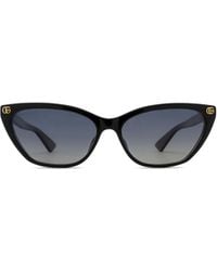 Gucci - Eyewear Cat-Eye Frame Sunglasses - Lyst