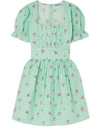 BATSHEVA - Floralprint Cottonpoplin Mini Dress - Lyst