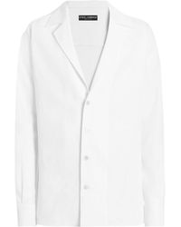 Dolce & Gabbana - Long-Sleeved V-Neck Shirt - Lyst