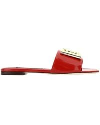 Dolce & Gabbana - Logo Plaque Slip-On Slides - Lyst