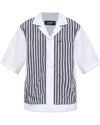 DSquared² - Striped Short Sleeve Shirt - Lyst