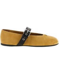 Miu Miu - Suede Ballerinas - Lyst