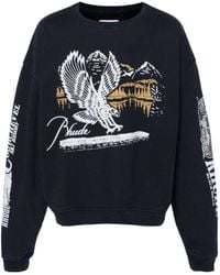 Rhude - Graphic-Print Cotton Sweatshirt - Lyst