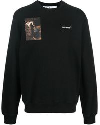 Off-White c/o Virgil Abloh - Logo Printed Crewneck Sweatshirt - Lyst