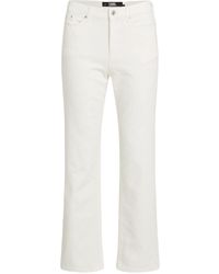 KARL LAGERFELD - High Waist Denim Trousers - Lyst