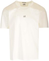 C.P. Company - Logo Printed Crewneck T-Shirt - Lyst