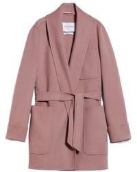 Max Mara - Belted Long-Sleeved Jacket - Lyst