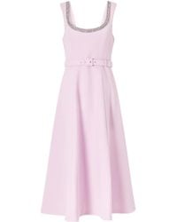 Rebecca Vallance - Yolanda Crystal-Embellished Belted Midi Dress - Lyst