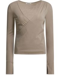 Max Mara - Wrap V-Neck Knitted Sweater - Lyst