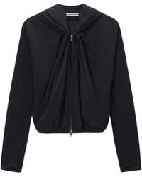Alexander Wang - Draped Zip-Up Hoodie - Lyst