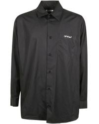 Off-White c/o Virgil Abloh - Logo Embroidered Button-Up Shirt - Lyst