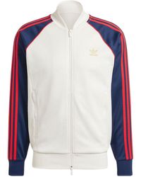 adidas Originals - Raglan Sleeve Stand Collar Zipup Sports Jacket - Lyst