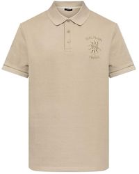 Balmain - Embroidered Sun Logo Polo Shirt - Lyst