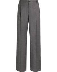 Dolce & Gabbana - Pleated Flannel Trousers - Lyst