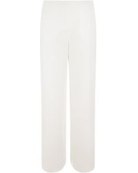 Valentino - High Waist Wide Leg Trousers - Lyst