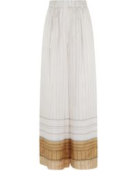 Alysi - Wide-Leg Striped Trousers - Lyst