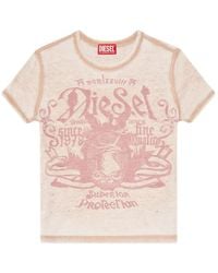 DIESEL - T-Uncuties-Long-Aa3 Embellished T-Shirt - Lyst