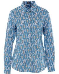 Etro - Paisley-Printed Long-Sleeved Shirt - Lyst