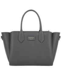 Emporio Armani - Logo-Patch Pebbled Tote Bag - Lyst
