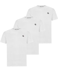 Moncler - Logo T-Shirt Three-Pack - Lyst