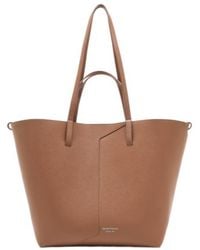 Emporio Armani - 1981 Logo-Print Leather Tote Bag - Lyst