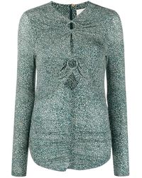 Isabel Marant - Animal-Print Cut-Out Top - Lyst