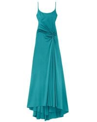McQueen - Gathered-Detail Sleeveless Maxi Dress - Lyst